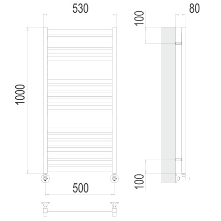 полотенцесушитель водяной terminus тоскана 4670078530875 п17 500x1000