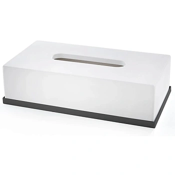 контейнер для бумажных салфеток 3sc mood deluxe mdw70ano, белый матовый/черный матовый