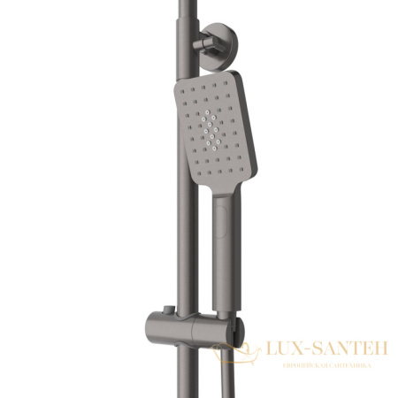 душевая система для душа cezares slider-cd-gm, оружейная сталь брашированная