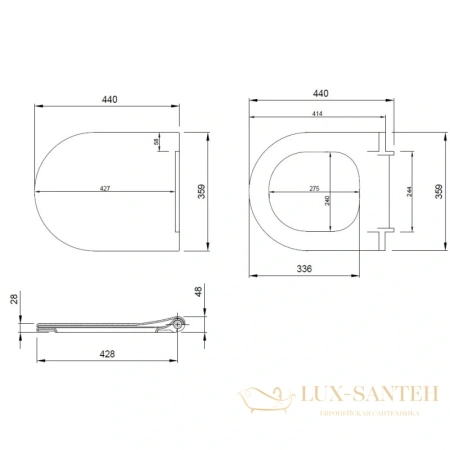сиденье для унитаза allen brau priority 4.31004.20 с микролифтом, белый
