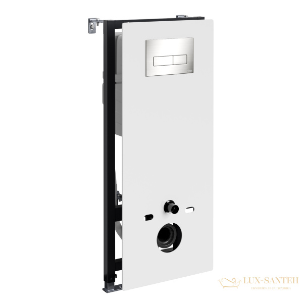 инсталляция для унитаза wasserkraft abens 20 20tlt.010.me.wh.bn03 с панелью смыва, никель