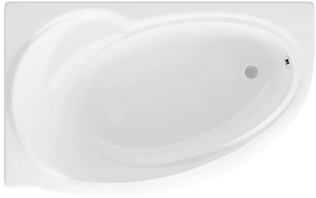 акриловая ванна aquatek бетта 170х97 (левая, без гидромассажа, без фронтального экрана)