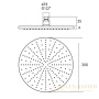 верхний душ ∅ 300 мм, cisal xion ds016420d1, нержавеющая сталь