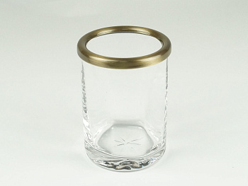 стакан surya crystal 6601/sb-wav 7х7х10 см стекло с эффектом волны, светлая бронза