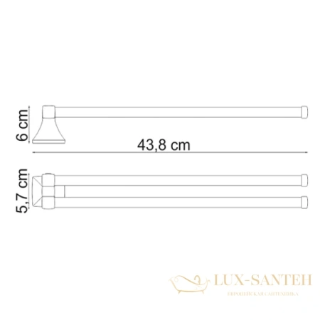 полотенцедержатель wasserkraft wern k-2531 43,8 см, хром