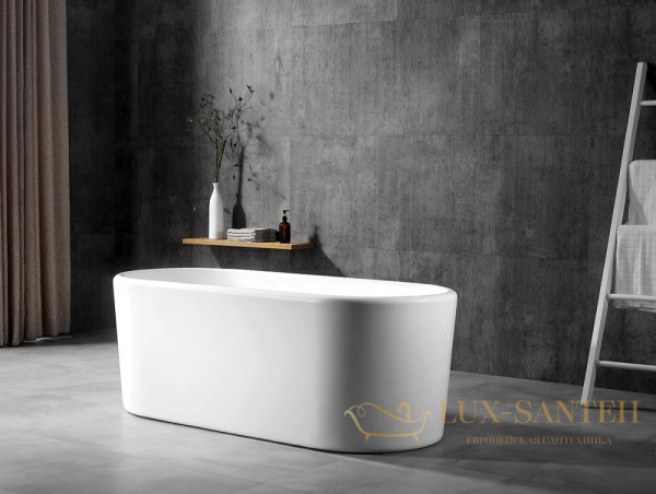 ванна акриловая свободностоящая abber ab9272-1.7, белый глянцевый