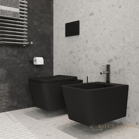 биде подвесное aqueduto macio mac0340, 525*370, черный матовый