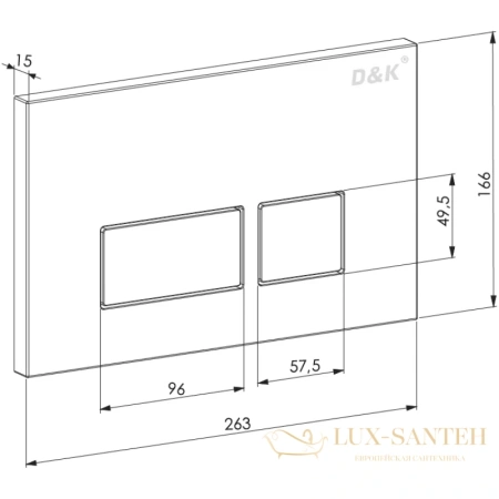 клавиша смыва d&k berlin db1439001 для инсталляции, хром