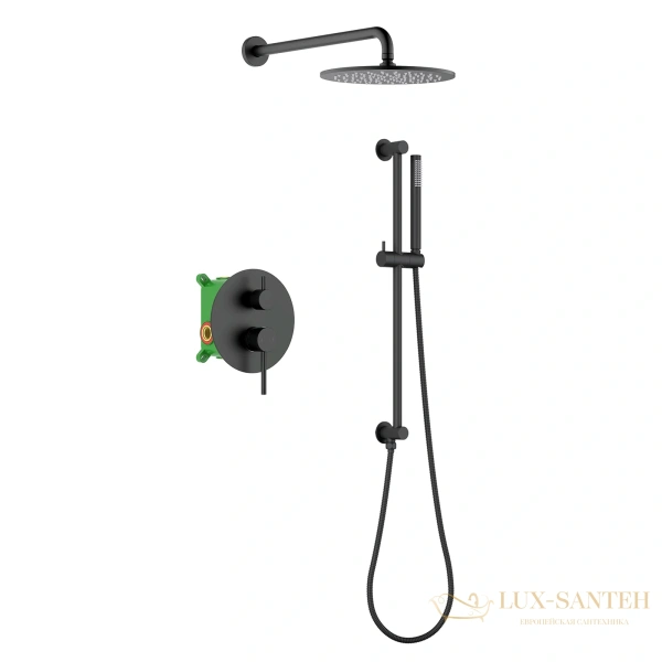 душевая система для душа встраиваемая timo briana sx-2309/03sm, черный матовый