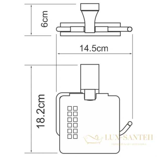 бумагодержатель wasserkraft lopau k-6025, хром