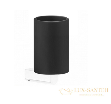 стакан gessi rilievo 59508.279 подвесной, белый матовый/черный