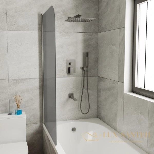 душевая система для ванны и душа d&k bayern.liszt da1515606a04 встраиваемая с изливом, серый графит