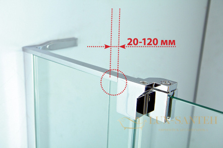 душевой уголок cezares slider slider-ah-1-90-90/100-c-cr 100x90 профиль хром, стекло прозрачное