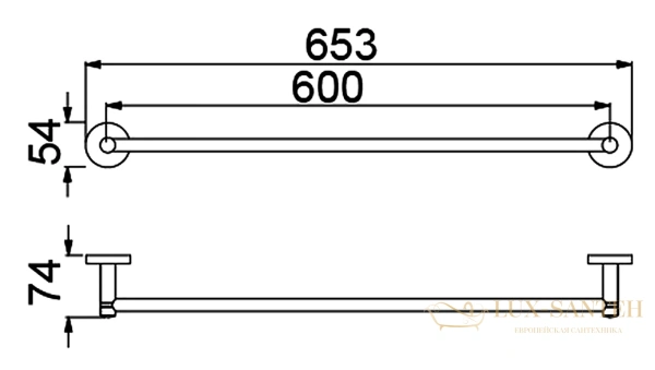 полотенцедержатель timo saona 13053/13, никель брашированный