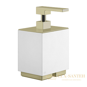 дозатор для жидкого мыла настольный белый gessi inverso accessories 20837.727, brass brushed pvd