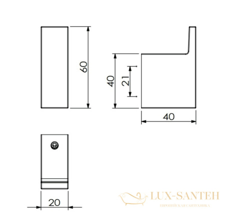 крючок  kludi vela c, 3198439, черный матовый