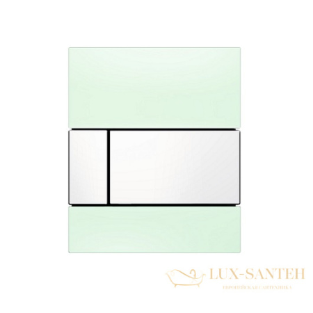 стеклянная панель смыва tece tecesquare 9242803, зеленое стекло/клавиша белая