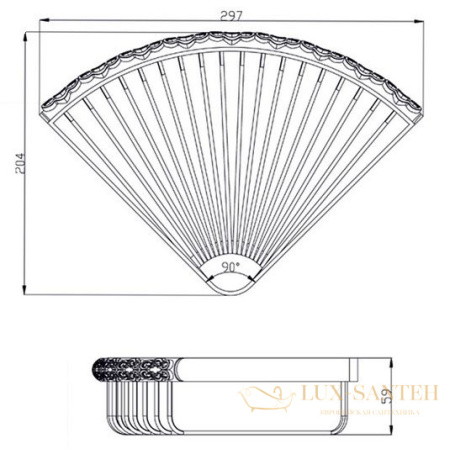 угловая полка zorg br azr u-2 br, бронза