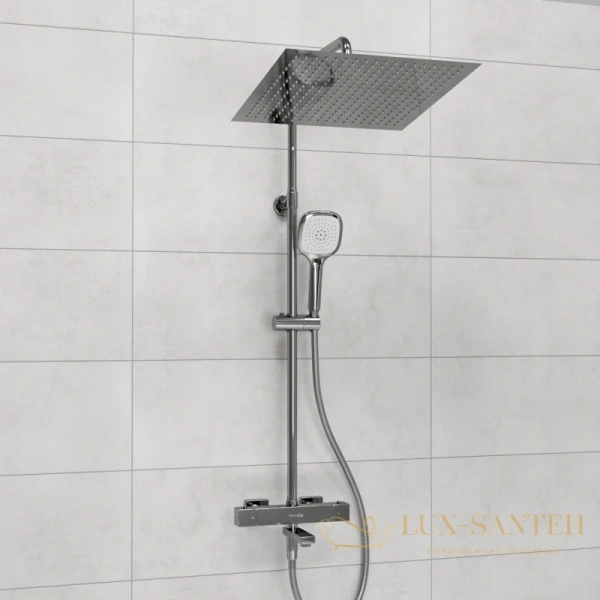 душевая система wasserkraft a199.119.065.087.ch thermo 400 мм, хром