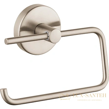 держатель туалетной бумаги hansgrohe logis 40526820 шлифованный никель