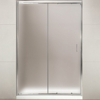 душевая дверь belbagno uno uno-bf-1-125-p-cr 125 см профиль хром, стекло рифленое 