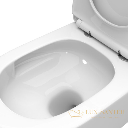 унитаз подвесной belbagno tre bb5180ch-tor/sc безободковый, торнадо, с сиденьем микролифт, белый глянцевый