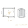 душевой уголок cezares verona-ah-1 verona-w-ah-1-120/80-p-cr-l 120x80 см, стекло рифленое