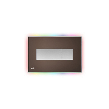 alcaplast кнопка управления с цветной пластиной, светящаяся кнопка коричневая, свет радуга m1473 - r