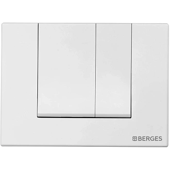 кнопка berges square 040044 для инсталляции novum s4, белый soft touch