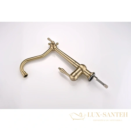 смеситель paulmark retro re213226-br для кухни с подключением к фильтру, бронза