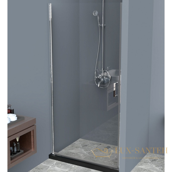 душевая дверь belbagno uno uno-b-1-90-c-cr 90 см профиль хром, стекло прозрачное