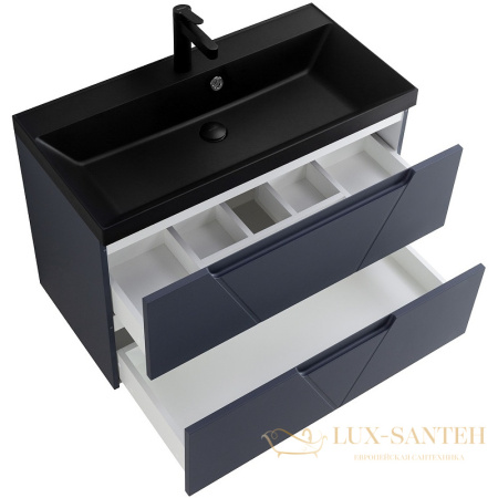 тумба под раковину belbagno vittoria vittoria-1000-2c-so-go-p 100 см подвесная, grigio opaco