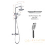 душевая система для душа fima carlo frattini wellness f4885/q3010cr, с термостатом, хром