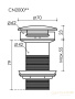 донный клапан ceramica nova cn2000ch, хром