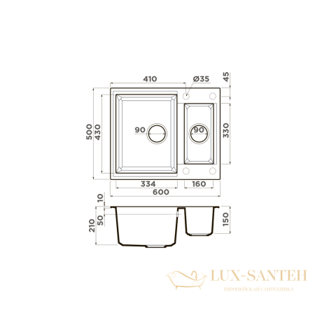 кухонная мойка omoikiri sakaime 60-2-wh tetogranit х белый, 4993911