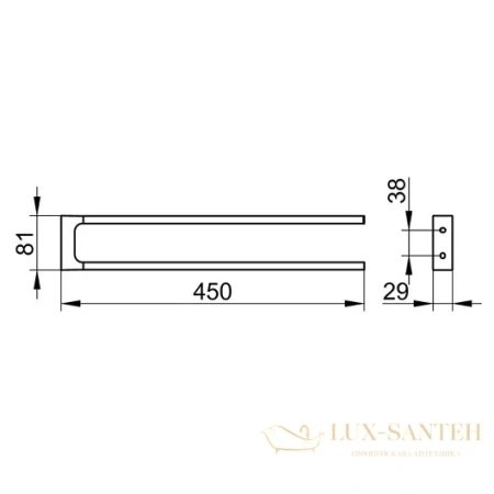 полотенцедержатель keuco edition 11 11118130000 хром, чёрный