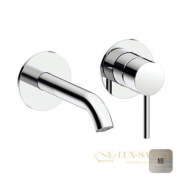 смеситель для раковины встраиваемый almar e210054.nb, внешняя часть, излив 160-185 никель брашированный