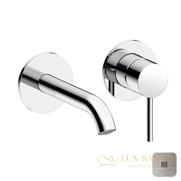 смеситель для раковины встраиваемый almar e210054.nb, внешняя часть, излив 160-185 никель брашированный