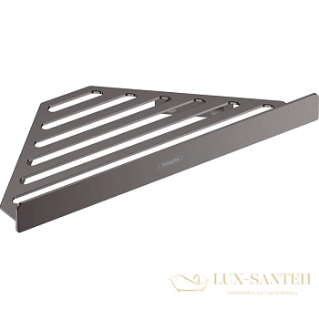 полка hansgrohe addstoris 41741340, шлифованный чёрный хром