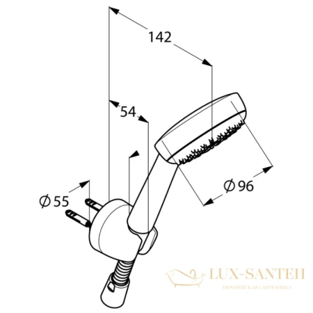 душевой набор kludi logo 1s 680100500, хром