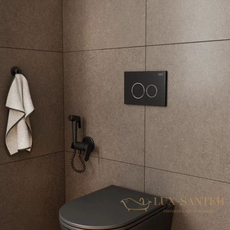 клавиша смыва d&k bayern db1529001 (арт.инсталл di8050127),черный матовый/хром