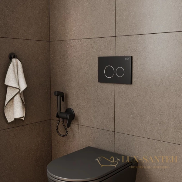 клавиша смыва d&k bayern db1529001 (арт.инсталл di8050127),черный матовый/хром