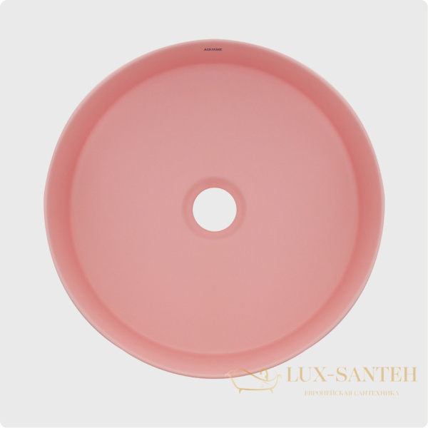 раковина накладная aquame aqm5012mp, 355 мм, розовый матовый