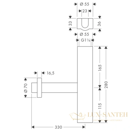 сифон для раковины hansgrohe flowstar 52100000