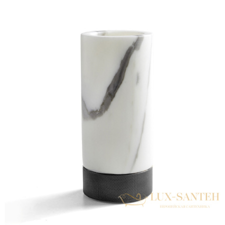 стакан для зубных щеток настольный 3sc apuana 2.0, ap03acfm, мрамор/никель черный сатинированный