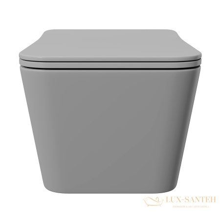 унитаз подвесной aqueduto macio, mac0110, 520*370 безободковый, сиденье с микролифтом, серый матовый