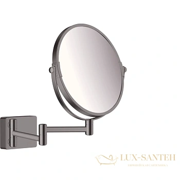 косметическое зеркало hansgrohe addstoris 41791340 шлифованный черный хром