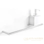 полотенцедержатель 3sc guy gu10ddxbo с дозатором, белый матовый