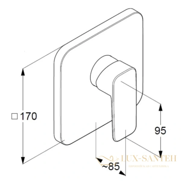 смеситель kludi pure&style 406550575 для душа, хром