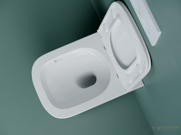 унитаз подвесной ceramica nova union, cn4009t, смыв торнадо, безободковый, с сиденьем микролифт, белый